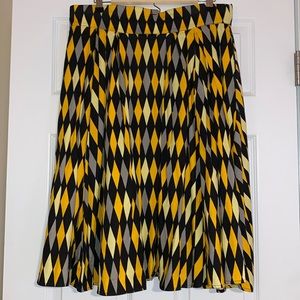 Pinup Couture House Harlequin Skirt in Yellow